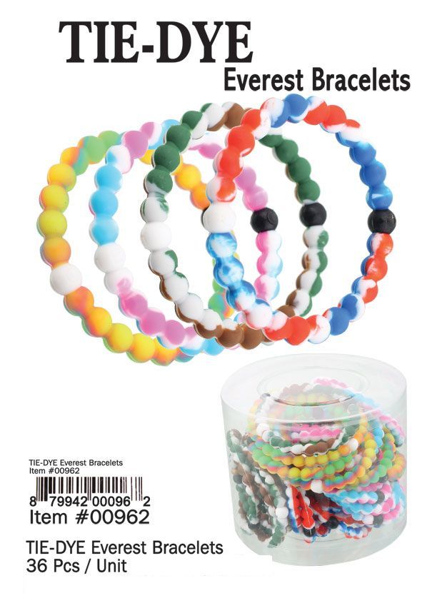 Tie-Dye Everest Bracelets - 36 Pieces Unit