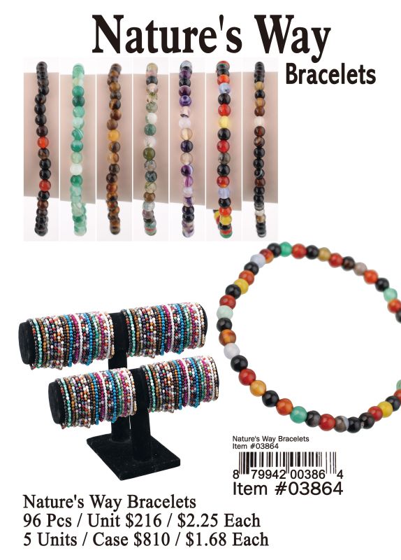 Natures Way Bracelets - 96 Pieces Unit