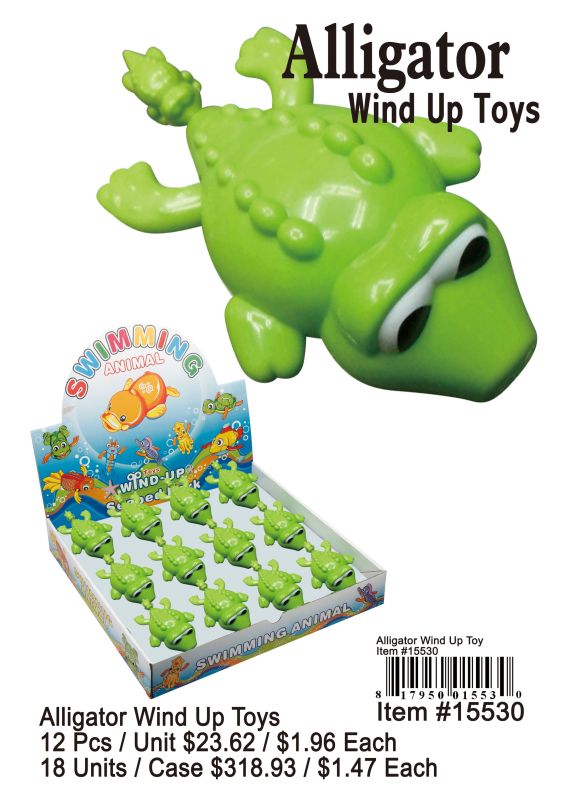 Alligator Wind Up Toys - 12 Pieces Unit