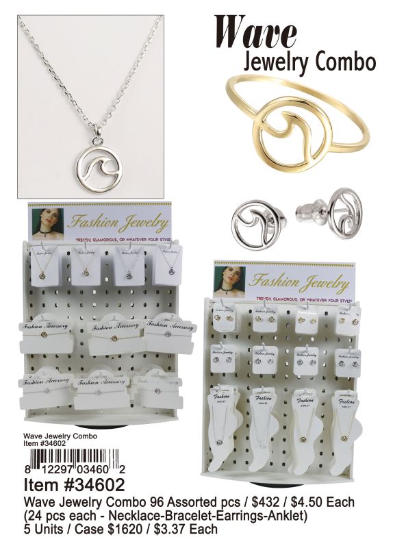 Wave Jewelry Combo - 96 Pieces Unit