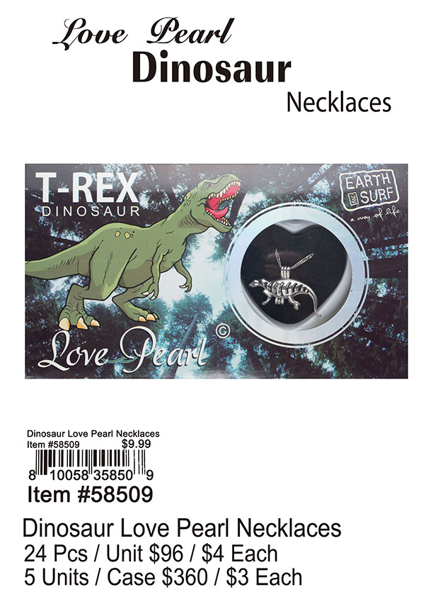 Dinosaur Love Pearl Necklaces