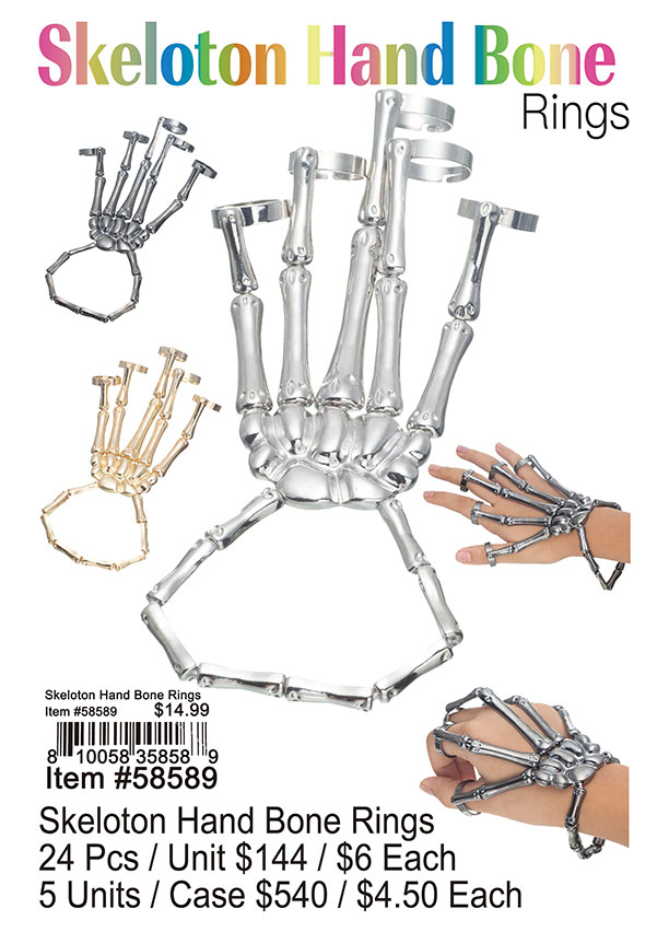 Skeloton Hand Bone Rings